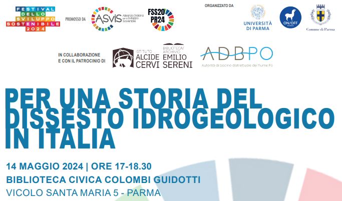 14 maggio 2024 | ore 17-18.30 Biblioteca civica  Colombi Guidotti: Per una storia del dissesto idrogeologico in Italia